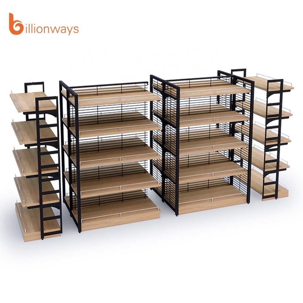 Customized Professional Manufacturer Rack Wood Wall Mount Shoe 2019 Retail Supermarket Store Display Hanging Shelf