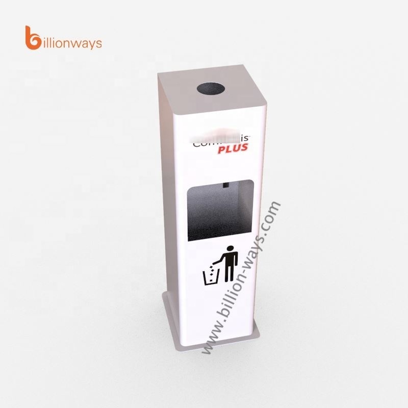 Gym Steel Floor Standing Wet Wipe Dispenser Station