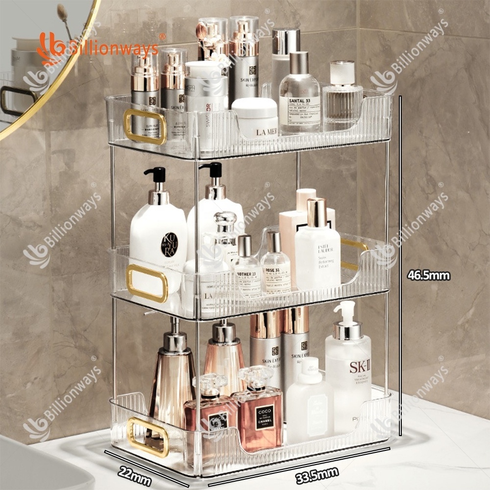 Double Bathroom Pantry Under Sink Organizers And Storage Pull Out Cosmetics Cabinet Organizer