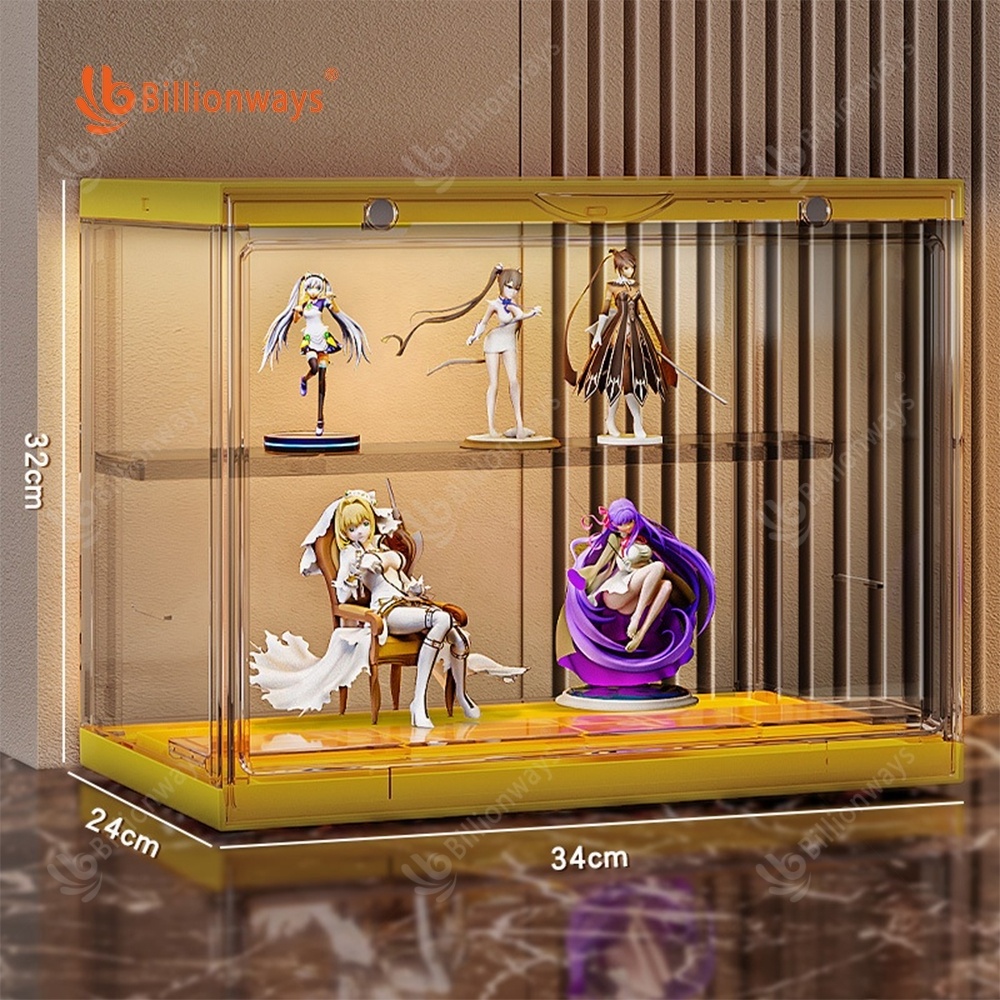 Toy Figure Logo Acrylic Show Case Cake Jewelry Hobby Shoe Cabinet Handbag Bearbrick Cosmetic Plastic Doll Display Case Showcase