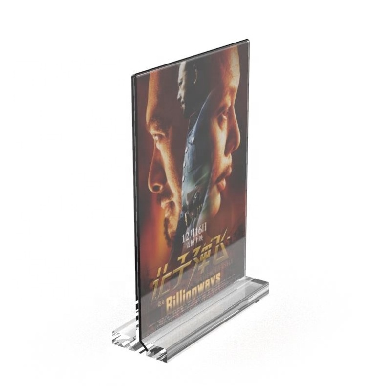 A4 A5 A6 L Acrylic Poster Menu Holder Lean to Perspex Leaflet Display Stands Table Setting Display Tent Stand Holder