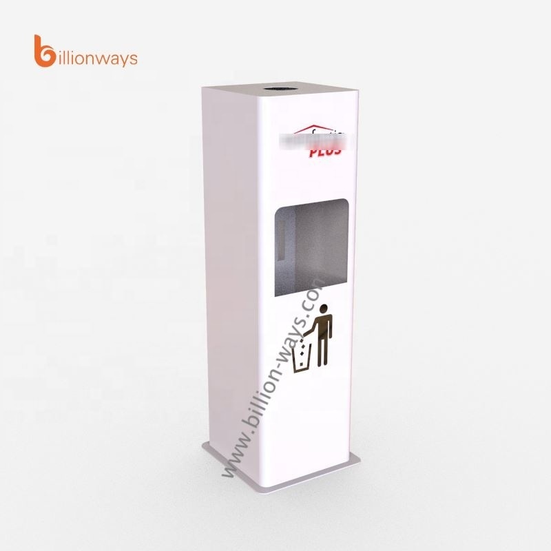 Gym Steel Floor Standing Wet Wipe Dispenser Station