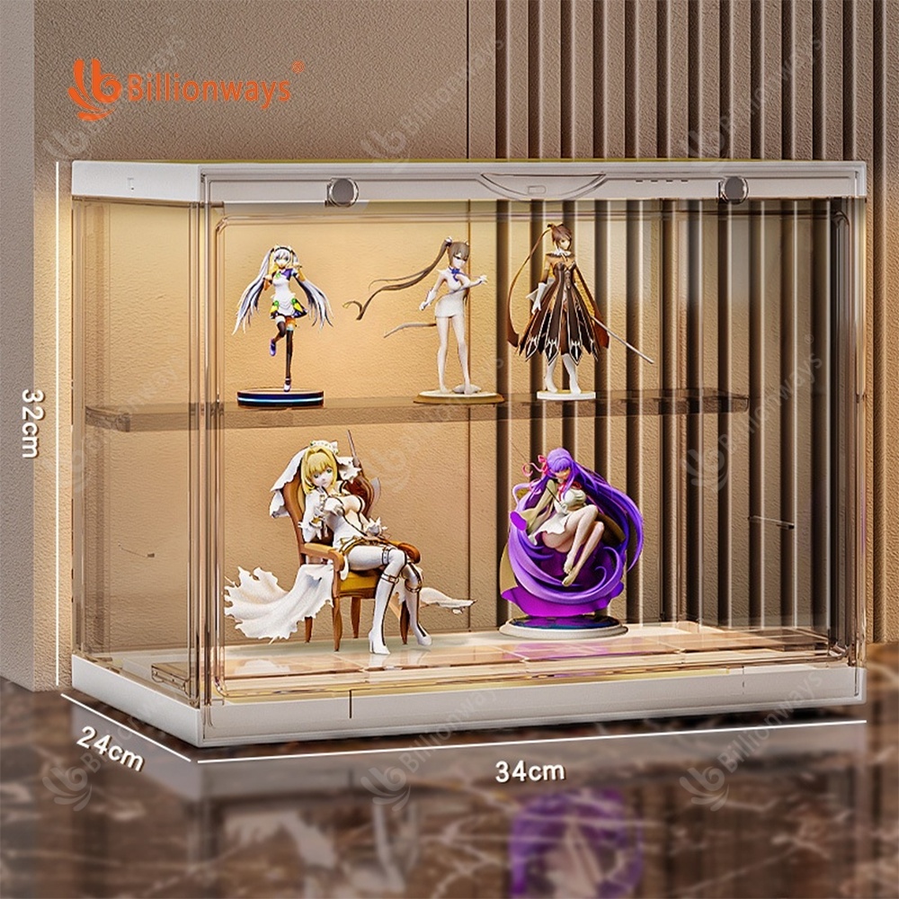 Toy Figure Logo Acrylic Show Case Cake Jewelry Hobby Shoe Cabinet Handbag Bearbrick Cosmetic Plastic Doll Display Case Showcase