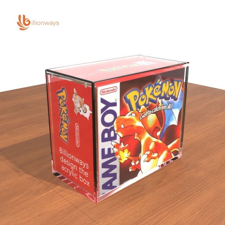 Magnetic Acrylic Lucite Display case for Pokemon /Clear Pokemon booster packs display case box