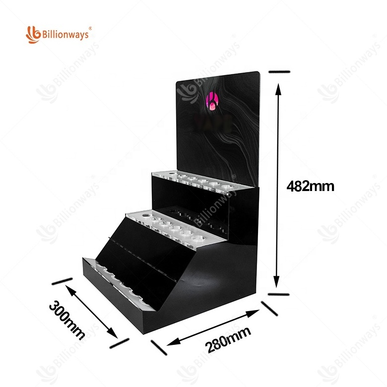 Acrylic Multifunctional Display Stand Smoke Shop LED Lighting Display Case Acrylic Shelf Display