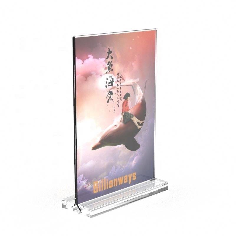 A4 A5 A6 L Acrylic Poster Menu Holder Lean to Perspex Leaflet Display Stands Table Setting Display Tent Stand Holder