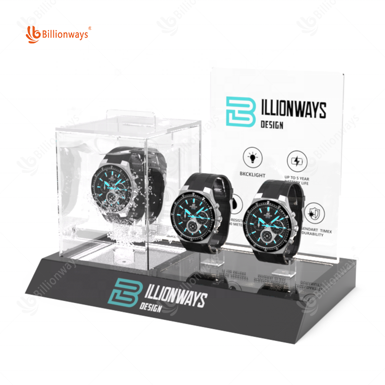 clear waterproof Product display stand watch display stand holder for shop Acrylic waterproof test display stand