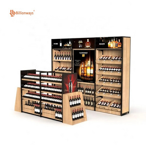 Customized Manufacturer Wine Cabinet Free design Fast delivery Low MOQ OEM ODM Supermarket Shelves