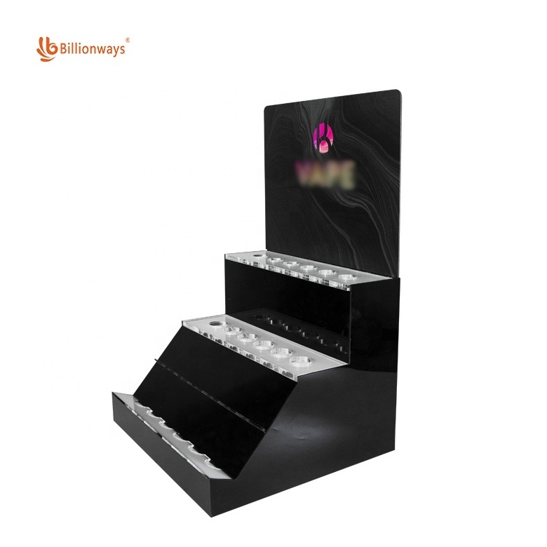 Acrylic Multifunctional Display Stand Smoke Shop LED Lighting Display Case Acrylic Shelf Display