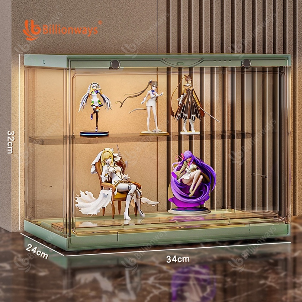 Toy Figure Logo Acrylic Show Case Cake Jewelry Hobby Shoe Cabinet Handbag Bearbrick Cosmetic Plastic Doll Display Case Showcase