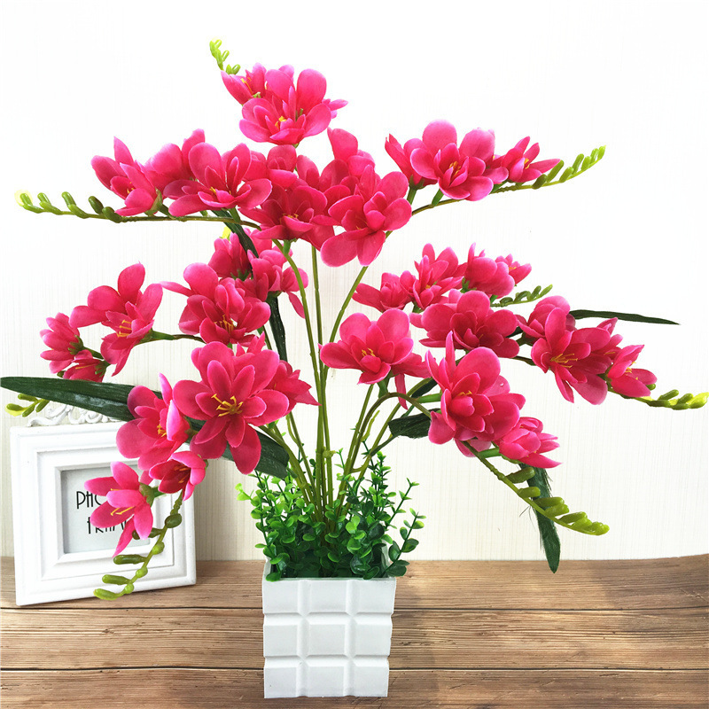 Simulated 9-pronged Fragrant Snow Orchid Simulated Butterfly Orchid Orchid Flower Arrangement Set flowers artificial