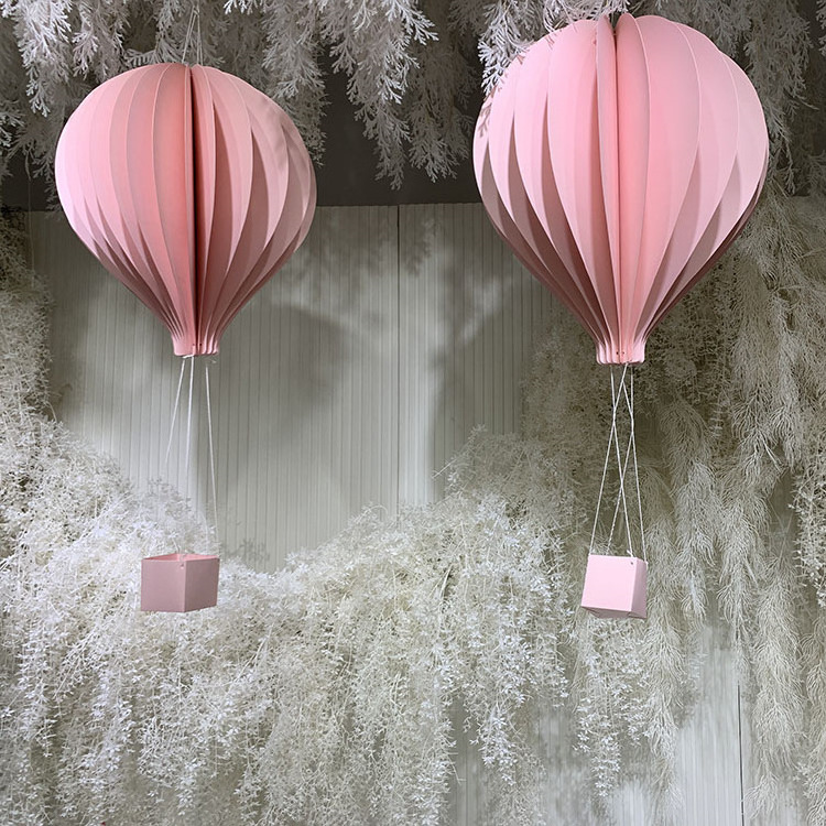 Hot selling foldable opening props hot air balloon decoration mall wedding decoration ceiling hanging ornaments