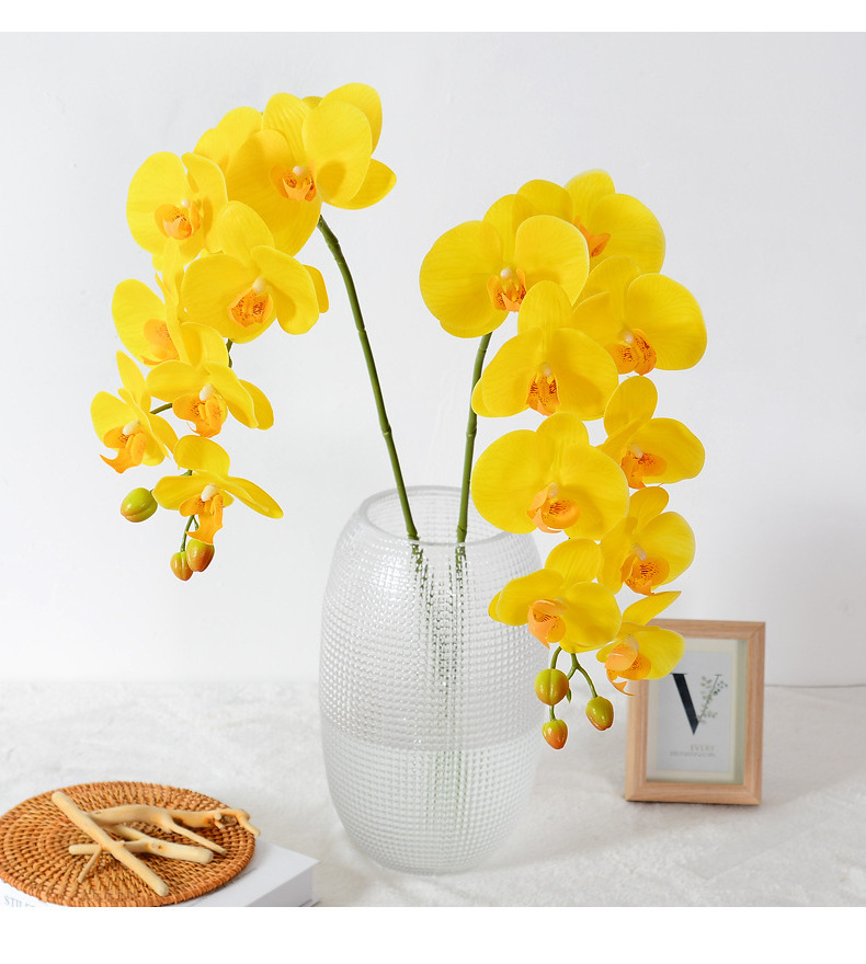 Natural Touch Latex 3D Print Artificial Real Flowers Orchid Stems Artificial silk Moth orchid plants Butterfly Orchid Flower