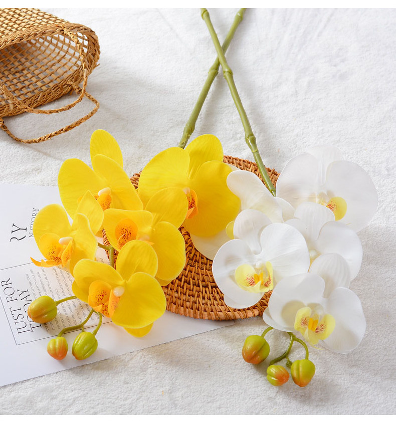 Natural Touch Latex Moth Orchid Artificial Flower For Decor Orchid Decorative Flowers