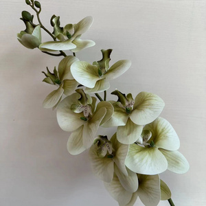 Eco-friendly Natural real Touch Latex Latex Moth Orchid Artificial Flower Moth Butterfly Orchid white orchid