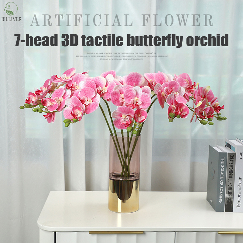 Eco-friendly Natural real Touch Latex White Flowers Orchids Moth Butterfly Orchid for decorative flowers