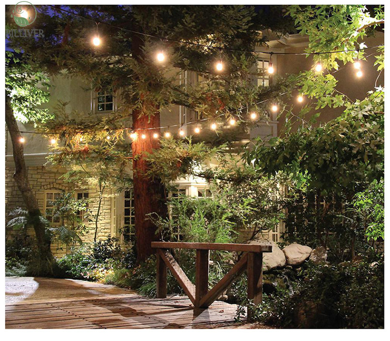 Eco friendly	Bulbs Outdoor Bistro LED decorative lighting Outdoor Party Decoration Waterproof Ip65 Led S14 String Light