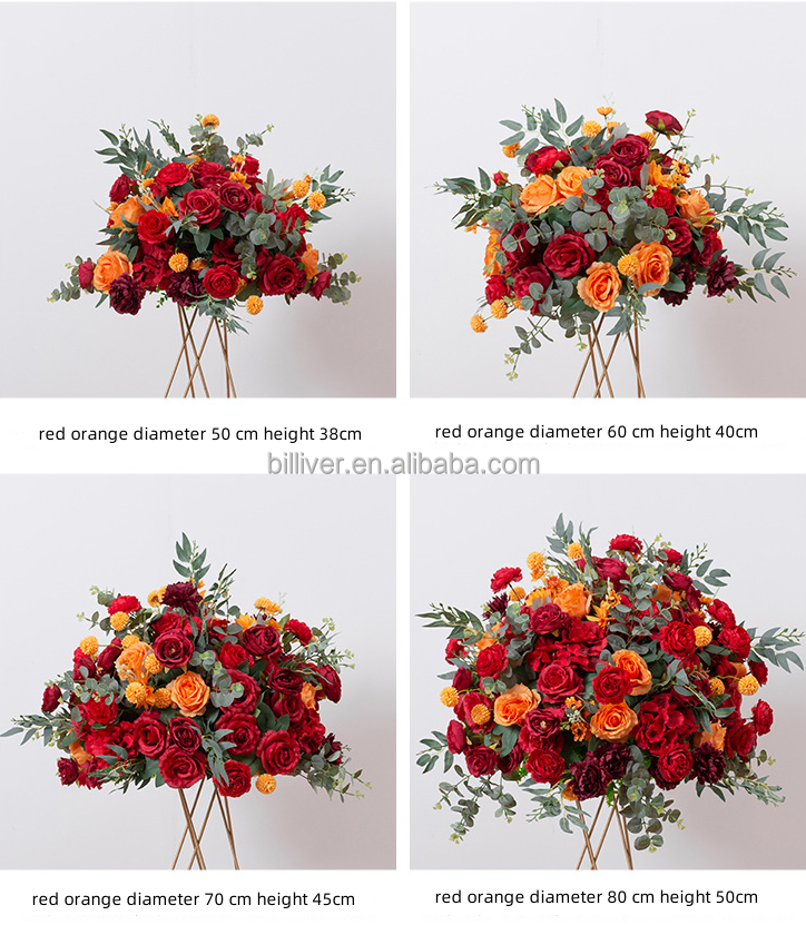 Graceful	wedding ivory center pieces wedding decorative artificial rose flower ball for wedding centerpiece decorative