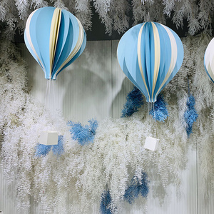 Hot selling foldable opening props hot air balloon decoration mall wedding decoration ceiling hanging ornaments