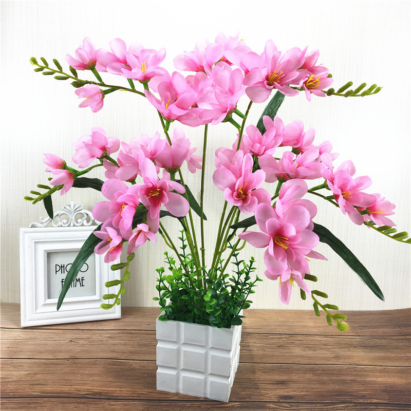 Simulated 9-pronged Fragrant Snow Orchid Simulated Butterfly Orchid Orchid Flower Arrangement Set flowers artificial