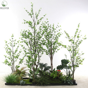 Potted Plants tree Plants Tree home party decor bonsai tree plastic plants pots garden landscaping Home Ornamental