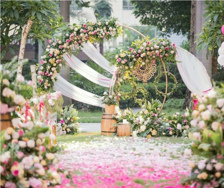 40-100 Inch Super Quality Outdoor Round Flower Balloon Metal Wedding Backdrop Gazebo Arch For Sale