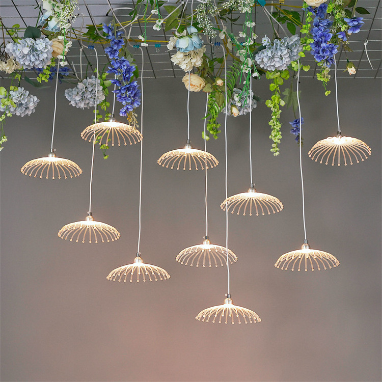 2024 High-quality New Wedding Glow 10heads Dandelion Decorative Lights Hanging String Wedding Hall Window Ceiling Decoration