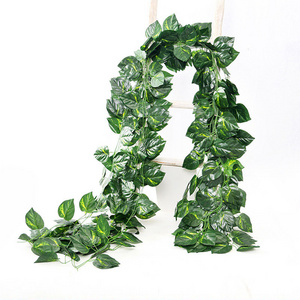 High quality 90pcs leaves Artificial Simulation grape vine plant rattan wall hanging green plants indoor leaf vines decoration