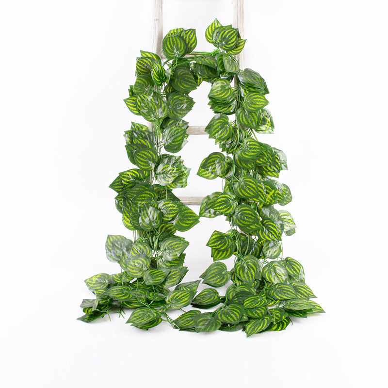 High quality 90pcs leaves Artificial Simulation grape vine plant rattan wall hanging green plants indoor leaf vines decoration