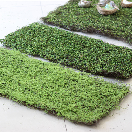 Plants Wall Artificial Moss Grass Wall Vineer Carton Package Plastic Leaves Decorative Plastic for Decoration High Quality Green