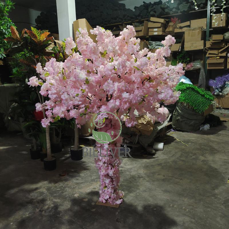 Artificial plastic pink cherry blossom for table rose centerpieces decor decoration runway wedding mini flowers trees