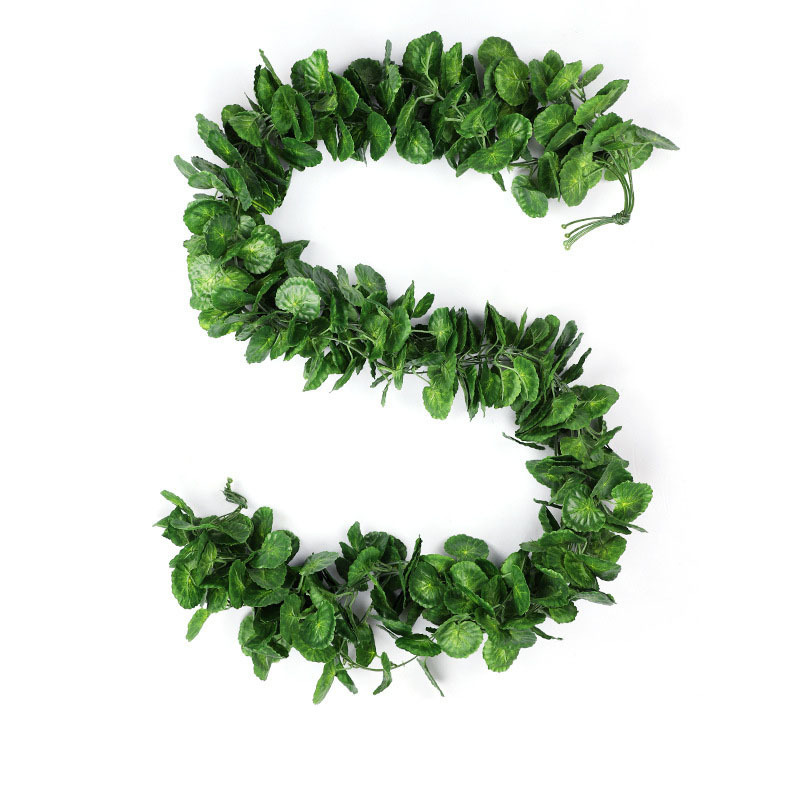 High quality 90pcs leaves Artificial Simulation grape vine plant rattan wall hanging green plants indoor leaf vines decoration