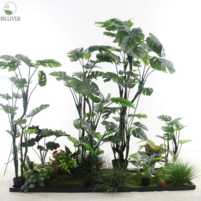 Wholesale Home Wedding Decoration Artificial Plants and Banana Trees Cheap Palm Bonsai artificial tree branches and leaves