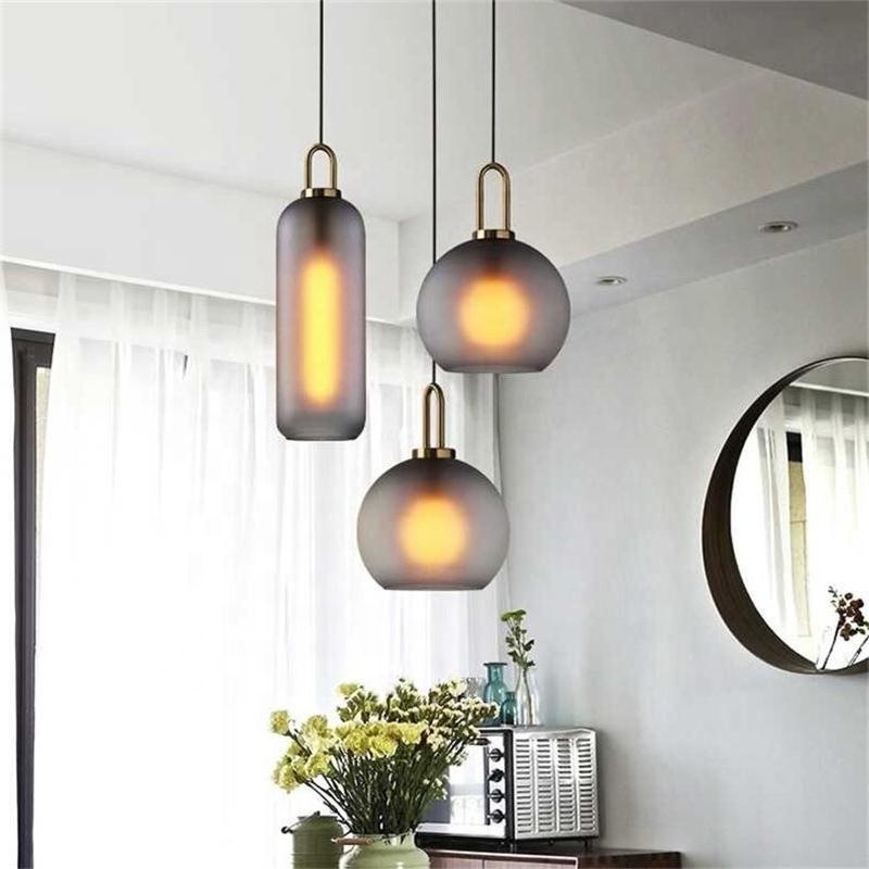 Nordic Minimalist Modern Glass Ball Pendant Lights Milk Tea Shop Bar Restaurant Designer Bedroom Pendant Lamps