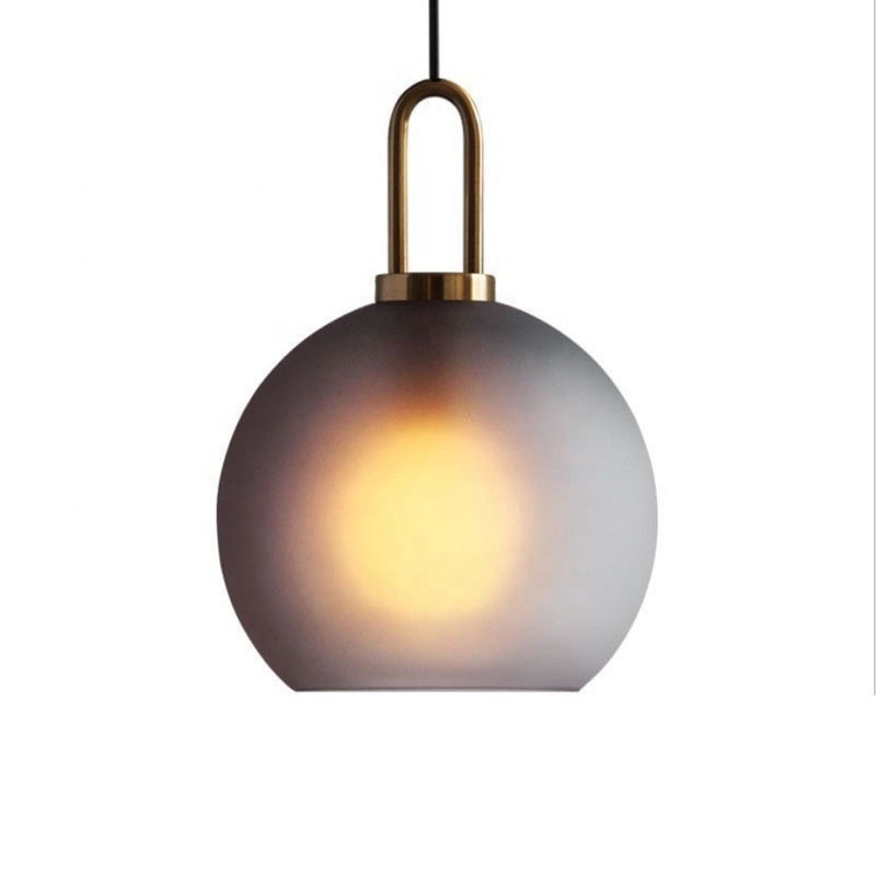 Nordic Minimalist Modern Glass Ball Pendant Lights Milk Tea Shop Bar Restaurant Designer Bedroom Pendant Lamps