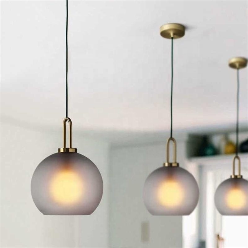 Nordic Minimalist Modern Glass Ball Pendant Lights Milk Tea Shop Bar Restaurant Designer Bedroom Pendant Lamps