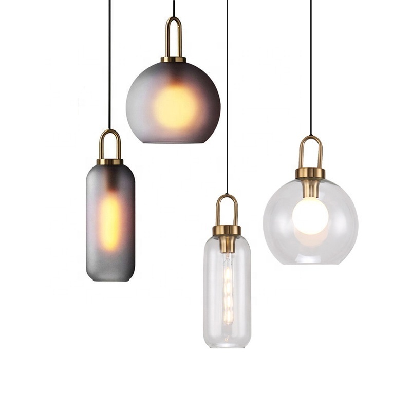 Nordic Minimalist Modern Glass Ball Pendant Lights Milk Tea Shop Bar Restaurant Designer Bedroom Pendant Lamps