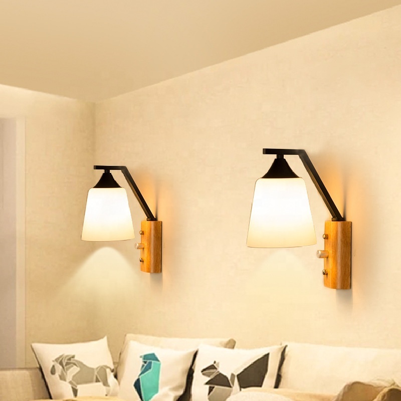 New Nordic bedroom bedside wall lamp led creative minimalist hotel living room corridor wall aisle wall lights