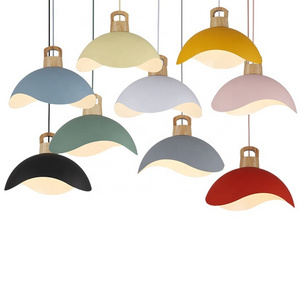 Nordic Simple style macaron dining metal pendant lights home restaurant bedroom colors pendant lamps