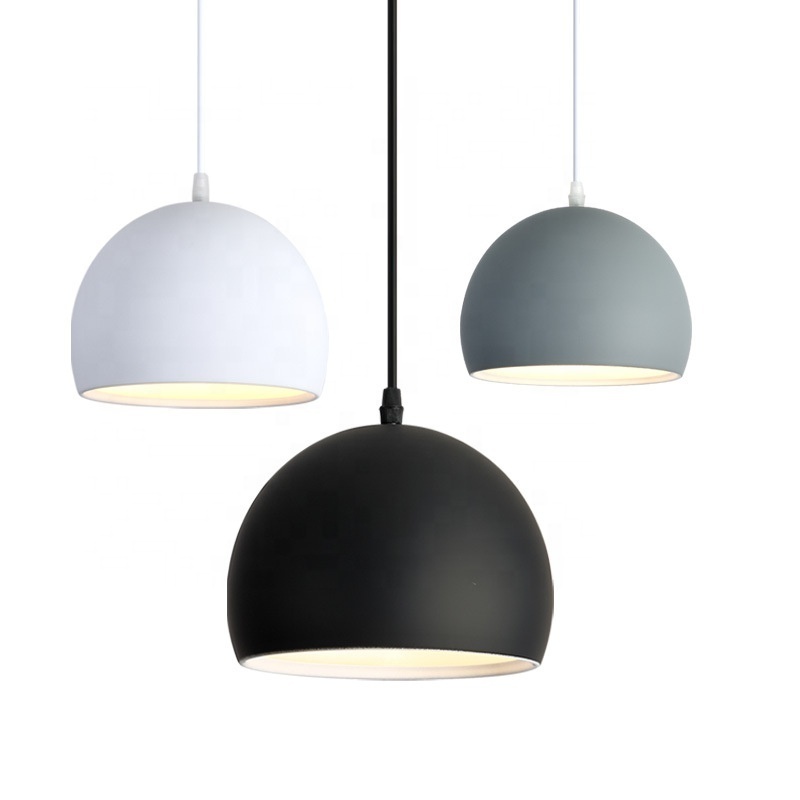 Modern minimalist dining room single head pendant light bedroom balcony dining table bar round Nordic pendant lights