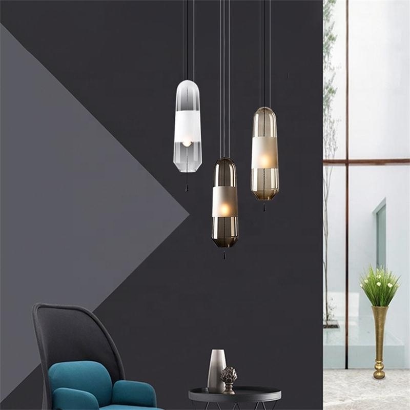 Nordic creative bedroom glass art chandelier living room sofa pendant light