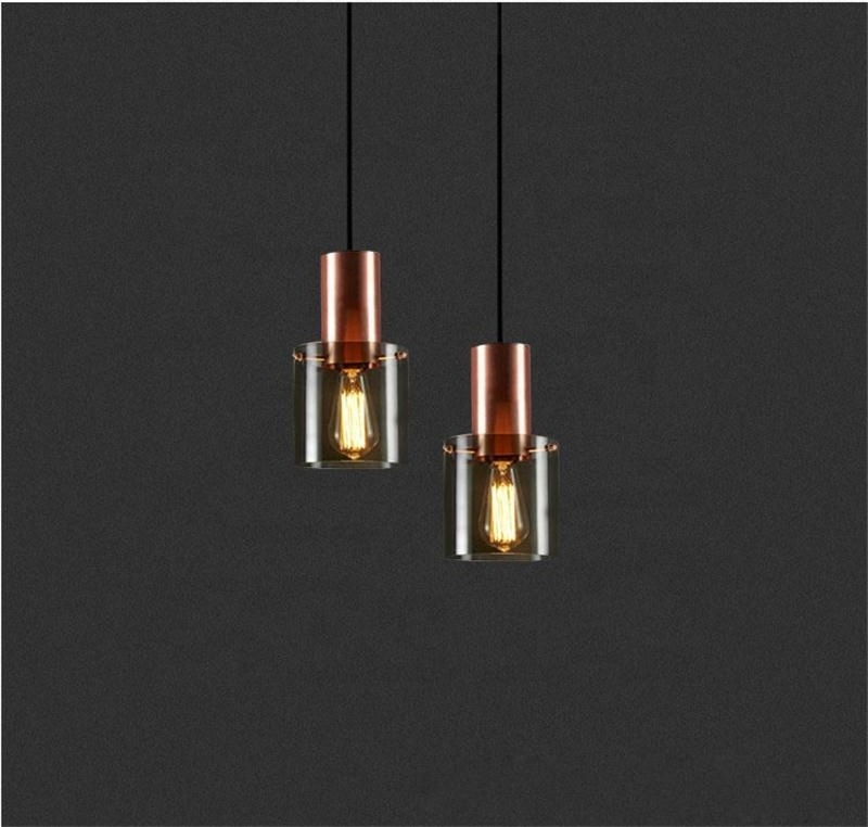 New Nordic single head small glass pendant lights simple light and luxurious personality dining room bar chandelier