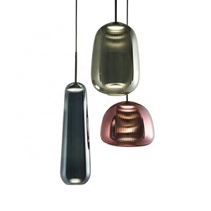 Light luxury Nordic postmodern glass pendant light art design bedroom simple green red small chandelier