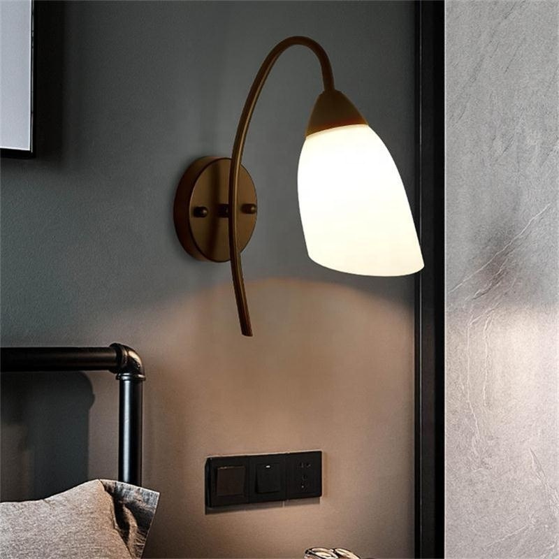 New American Country Iron Wall Lamps Modern Simple Indoor Stairway Hallway Wall Lamps Hotel