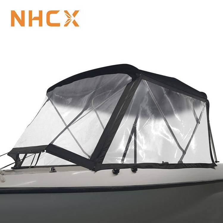 NHCX Aluminum Tube Boat Bimini Top Boat Canopy Bimini Top With PVC Windshield