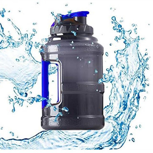 Gym Drinking Bottle Large Gallon Fitness Outdoor Camping Fitness Training Bodybuilding, 2.5 L  Plastic Water Filter Jug