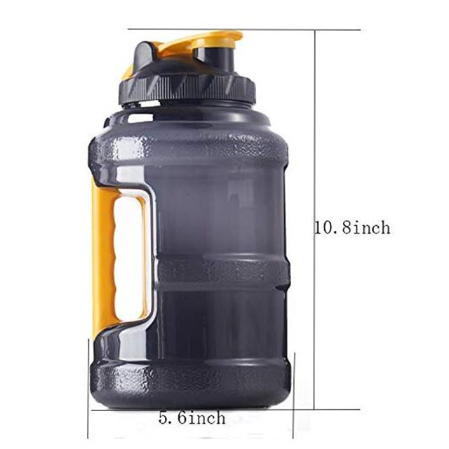 Gym Drinking Bottle Large Gallon Fitness Outdoor Camping Fitness Training Bodybuilding, 2.5 L  Plastic Water Filter Jug