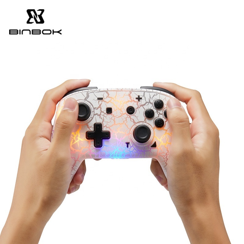 BINBOK Hot-selling Crack Design Switch Pro Controller for Nintendo Game Console Wireless Joypad Handheld Gamepad for Switch