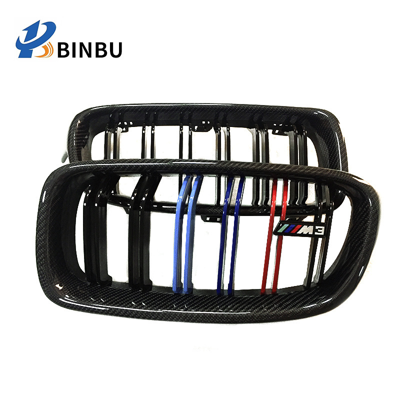 FOR BMW 3 Series Grill F30 F31 F35 carbon fibre Front bumper grille Modification car upgrade body kit Front bumper  parts