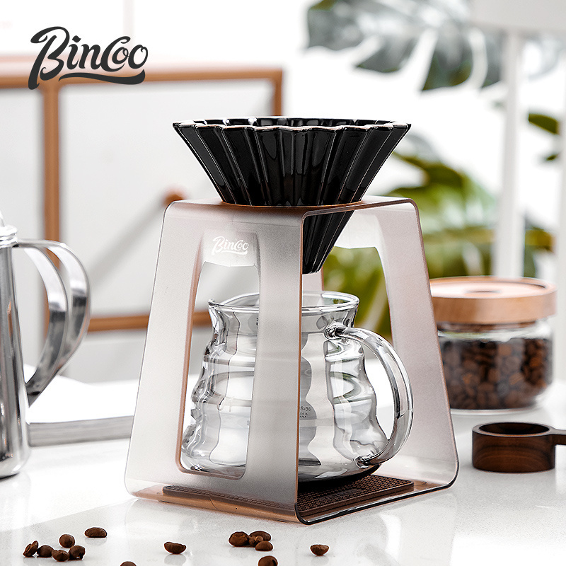 Bincoo Metal Coffee Filter Display Stand Coffee Pour Over Cup Stand Solid Rack for Home Office